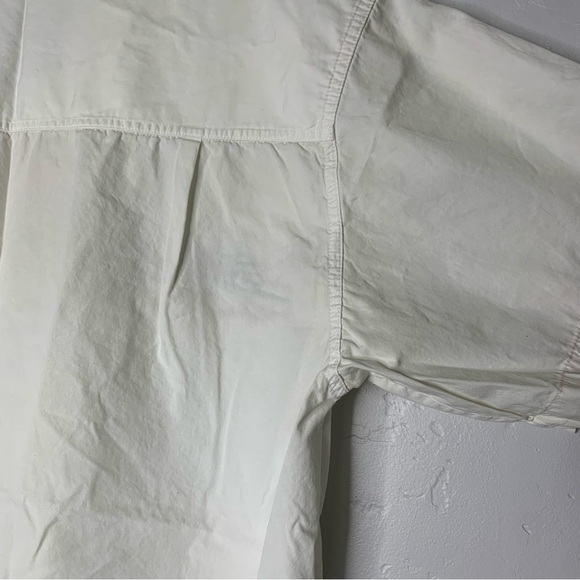 Casey Coleman White Button Down Short Sleeve Embroidered Shirt Size Medium - Picture 9 of 16